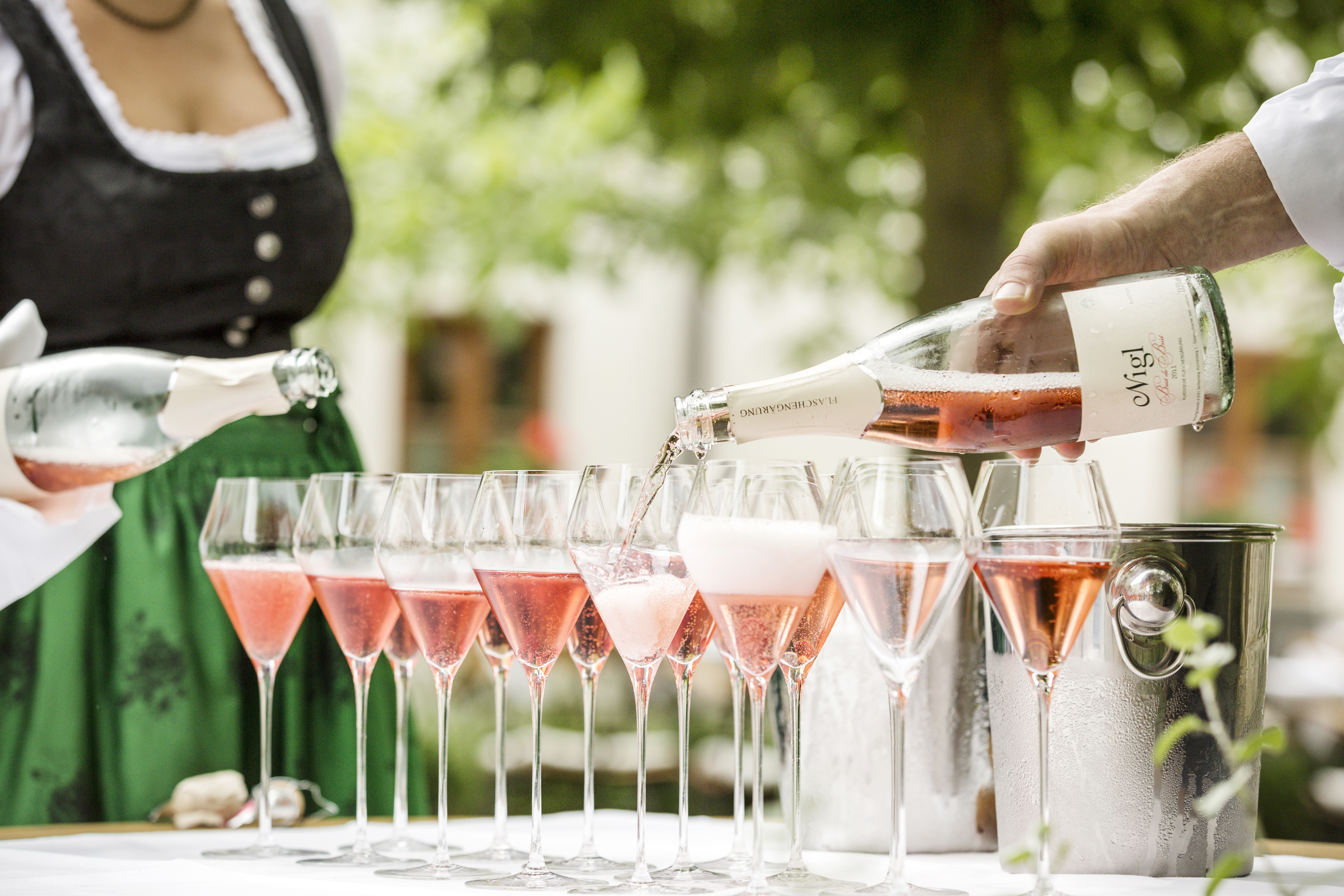 Weingut Nigl Tasting Einschenken für ein Tasting am Weingut Nigl